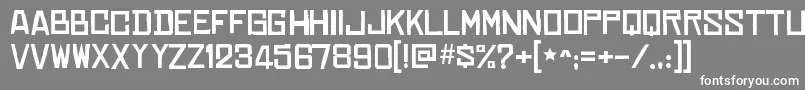 Шрифт ChineserocksxpRegular – белые шрифты на сером фоне