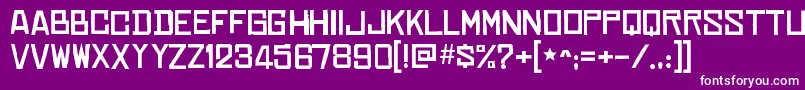 Шрифт ChineserocksxpRegular – белые шрифты на фиолетовом фоне