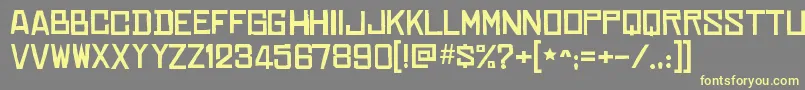 Шрифт ChineserocksxpRegular – жёлтые шрифты на сером фоне