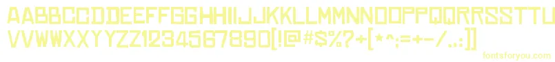 Шрифт ChineserocksxpRegular – жёлтые шрифты на белом фоне