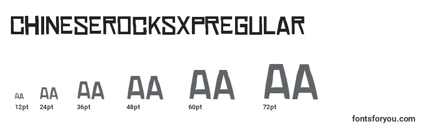 Размеры шрифта ChineserocksxpRegular