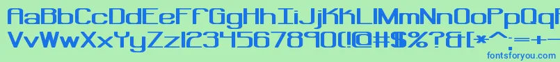 RegenerateBrk Font – Blue Fonts on Green Background