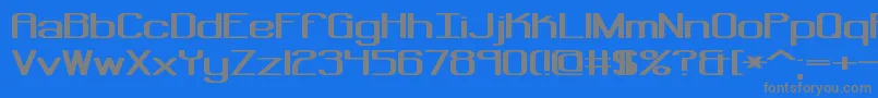 フォントRegenerateBrk – 青い背景に灰色の文字