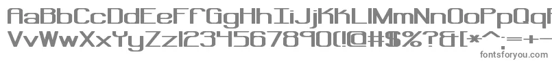 フォントRegenerateBrk – 白い背景に灰色の文字