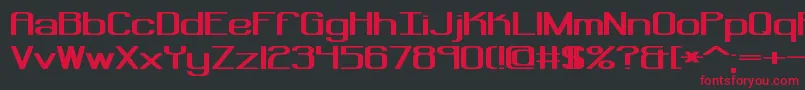 RegenerateBrk Font – Red Fonts on Black Background