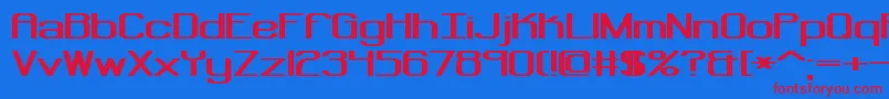 Шрифт RegenerateBrk – красные шрифты на синем фоне