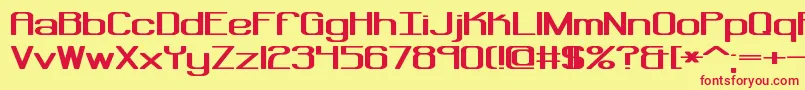 RegenerateBrk Font – Red Fonts on Yellow Background