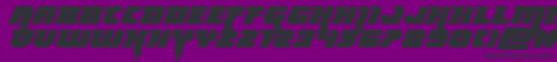 Thundertitanexpand Font – Black Fonts on Purple Background