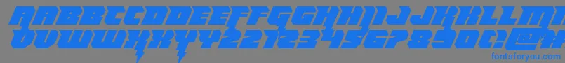 Thundertitanexpand Font – Blue Fonts on Gray Background