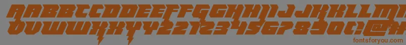 Шрифт Thundertitanexpand – коричневые шрифты на сером фоне
