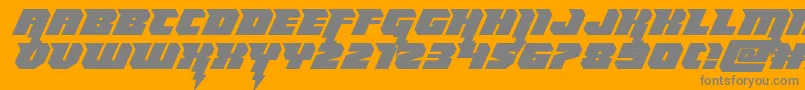 Czcionka Thundertitanexpand – szare czcionki na pomarańczowym tle