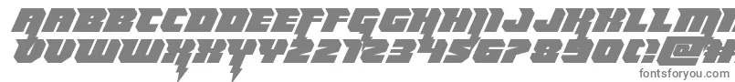 Czcionka Thundertitanexpand – szare czcionki na białym tle