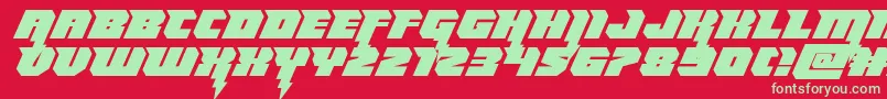 Thundertitanexpand Font – Green Fonts on Red Background