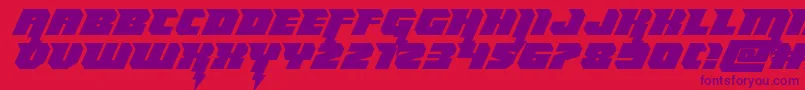 Thundertitanexpand Font – Purple Fonts on Red Background