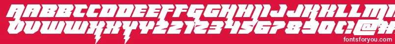 Thundertitanexpand Font – White Fonts on Red Background