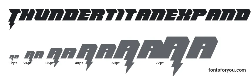 Thundertitanexpand Font Sizes