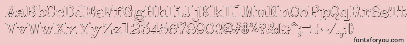 NeobulletinBeveled Font – Black Fonts on Pink Background