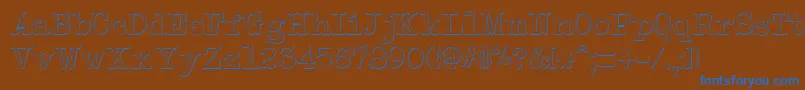 NeobulletinBeveled Font – Blue Fonts on Brown Background