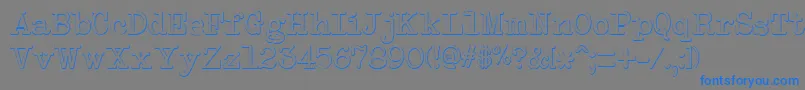 NeobulletinBeveled Font – Blue Fonts on Gray Background