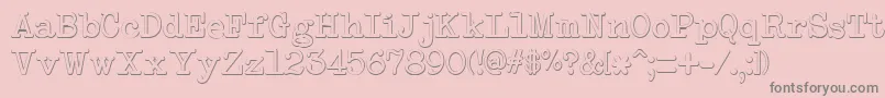 NeobulletinBeveled Font – Gray Fonts on Pink Background