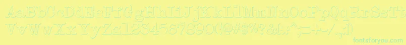 Más sobre la fuente NeobulletinBeveled fuente NeobulletinBeveled – Fuentes Verdes Sobre Fondo Amarillo