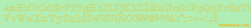 NeobulletinBeveled Font – Orange Fonts on Green Background