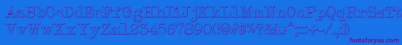 NeobulletinBeveled Font – Purple Fonts on Blue Background