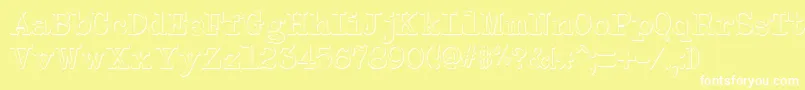 NeobulletinBeveled Font – White Fonts on Yellow Background