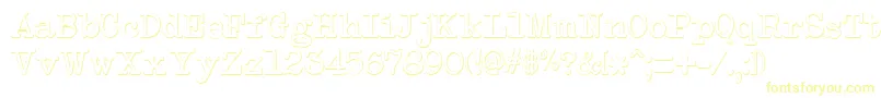 NeobulletinBeveled Font – Yellow Fonts on White Background