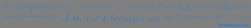 fuente CarolynaWords – Fuentes Azules Sobre Fondo Gris