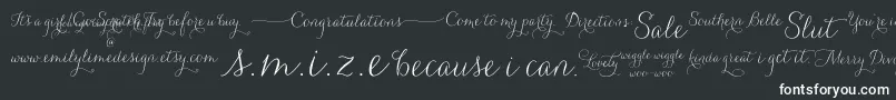 CarolynaWords Font – White Fonts on Black Background