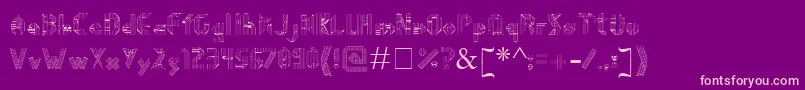 Origami Font – Pink Fonts on Purple Background