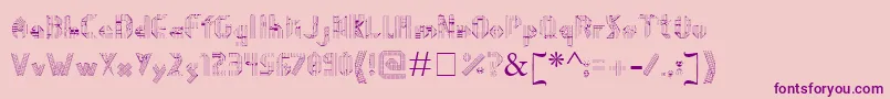 Origami Font – Purple Fonts on Pink Background