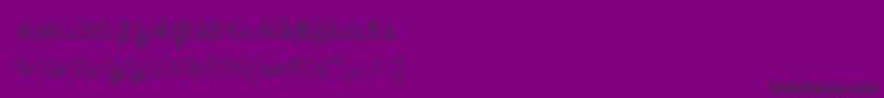 ImransSchool2B-Schriftart – Schwarze Schriften auf violettem Hintergrund