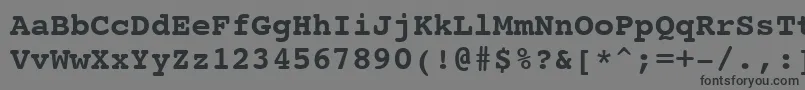 フォントCourier10PitchBoldWin95bt – 黒い文字の灰色の背景