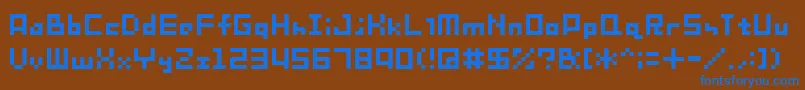 Sg08 Font – Blue Fonts on Brown Background