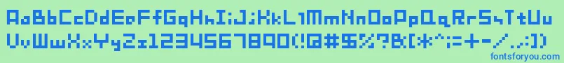 Sg08 Font – Blue Fonts on Green Background