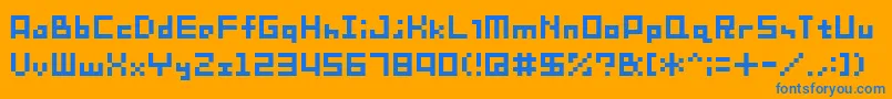 Шрифт Sg08 – синие шрифты на оранжевом фоне