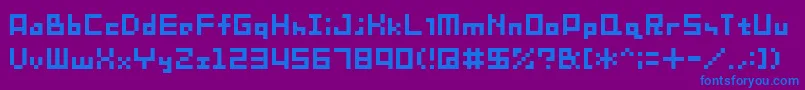 フォントSg08 – 紫色の背景に青い文字
