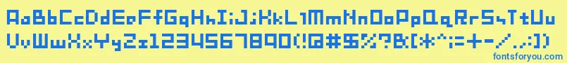 Sg08 Font – Blue Fonts on Yellow Background