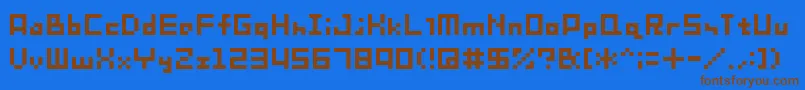 Sg08 Font – Brown Fonts on Blue Background