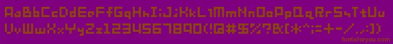 Sg08 Font – Brown Fonts on Purple Background