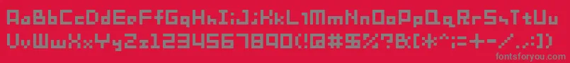 Sg08 Font – Gray Fonts on Red Background
