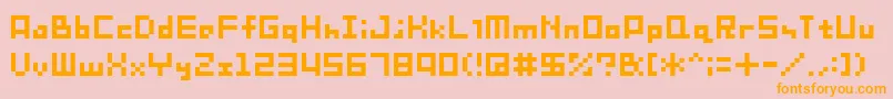 Sg08 Font – Orange Fonts on Pink Background