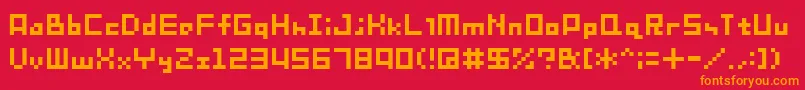 Sg08 Font – Orange Fonts on Red Background