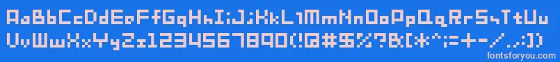 Sg08 Font – Pink Fonts on Blue Background