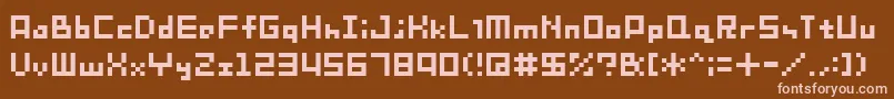 Sg08 Font – Pink Fonts on Brown Background