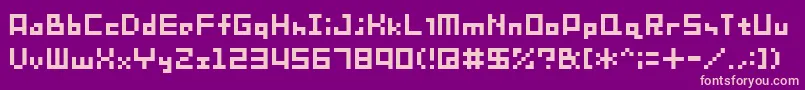 Sg08 Font – Pink Fonts on Purple Background