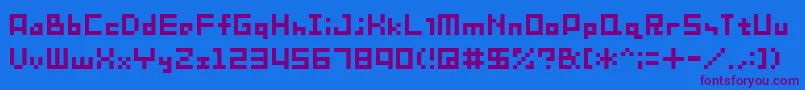 Sg08 Font – Purple Fonts on Blue Background