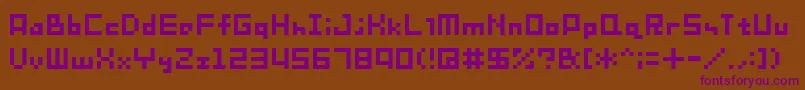 Sg08 Font – Purple Fonts on Brown Background